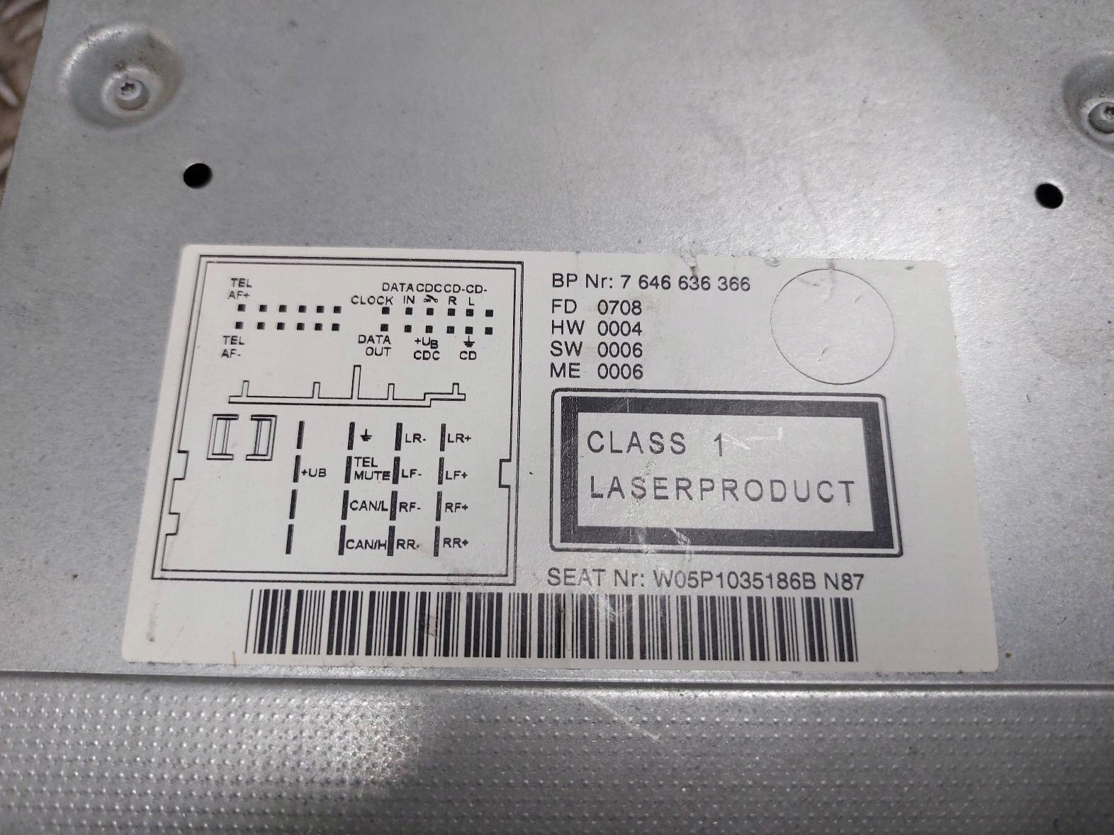 RADIO ODTWARZACZ SEAT ALTEA XL 5P1035186B