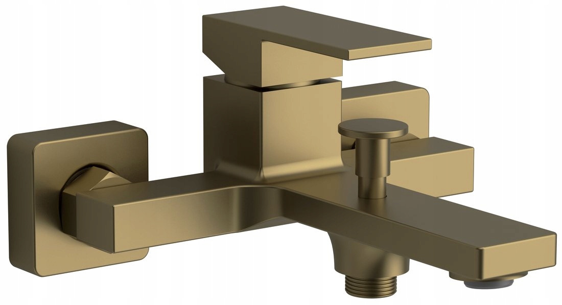 Nástenná jednopáková vaňová batéria Sapho Cubemix zlatá