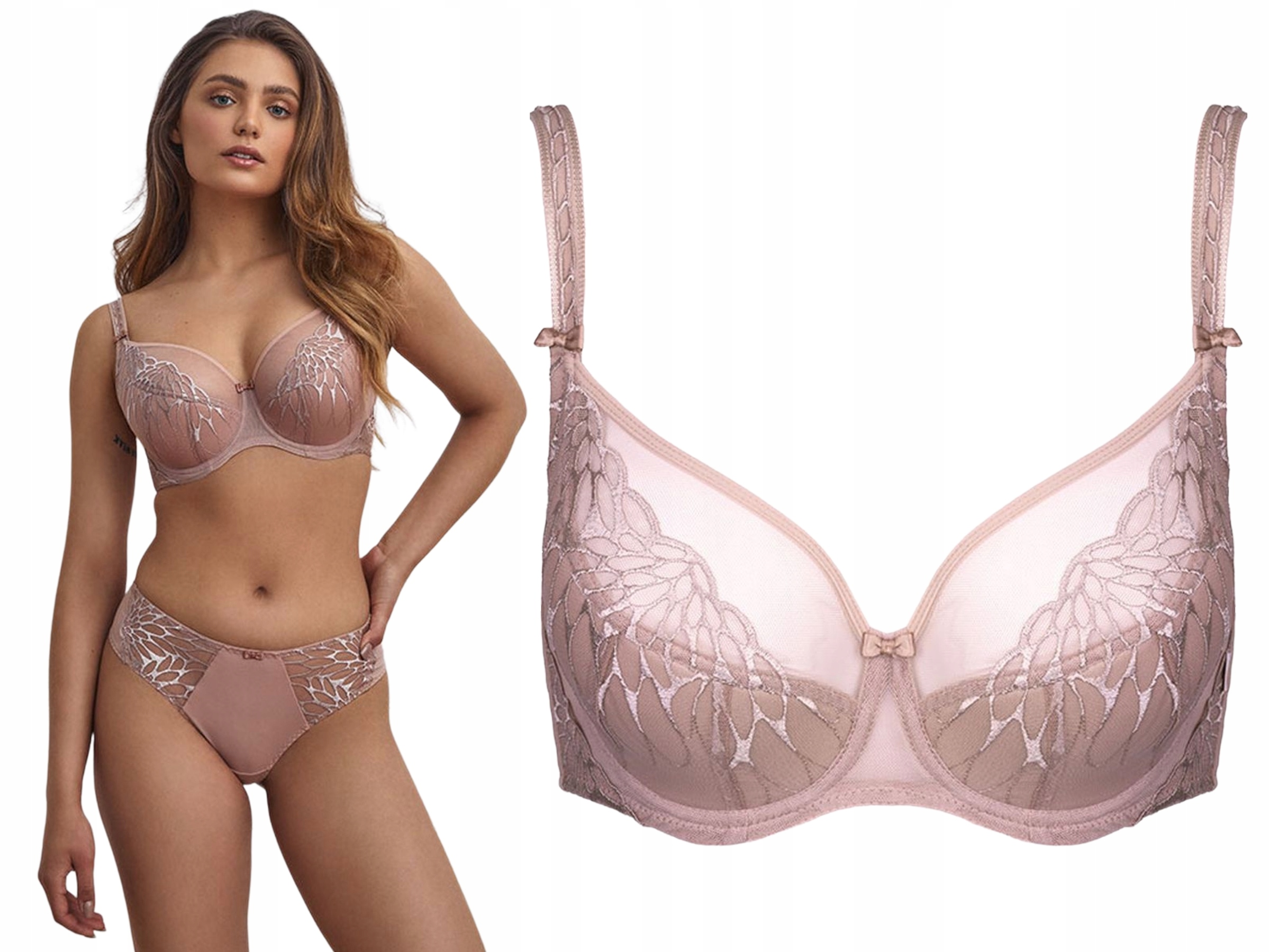 Dalia Sara K37 semi-soft mocca polovyztužená podprsenka 85D