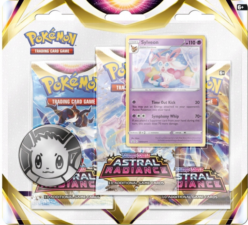 Pokémon Tcg: Sword and Shield Astral Radiance 3-Pack Blister Sylveon