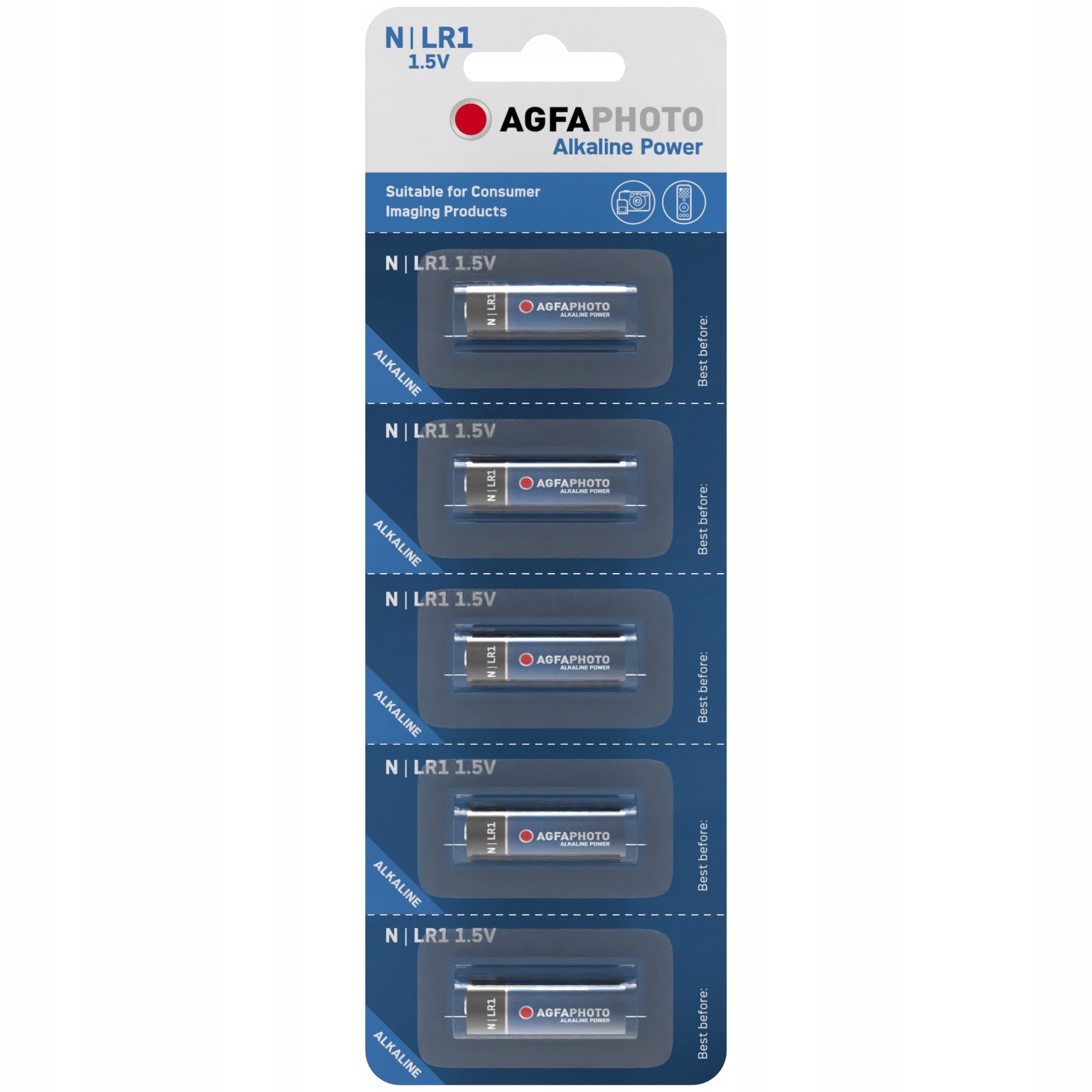 

5x Bateria Alarmowa Agfaphoto LR1 1.5V Alkaliczna