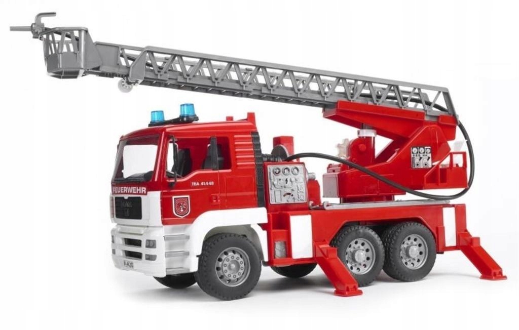 Man pożarniczy z drabiną, pompą i sygnalizacją Bruder-Zdjęcie-0