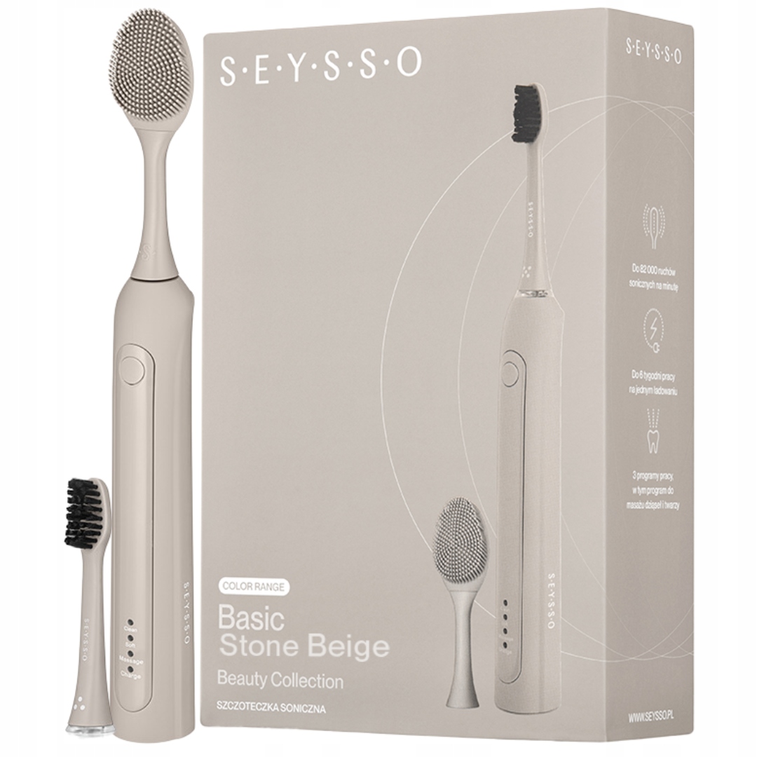 Szczoteczka soniczna Seysso Basic Color Stone Beige Beauty Collection