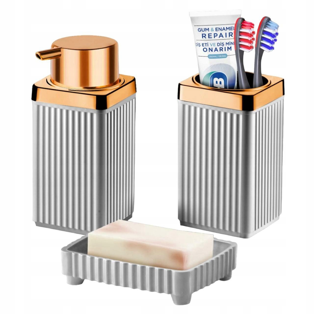 

Zestaw akcesoriów łazienkowych Wc 3el szary 774