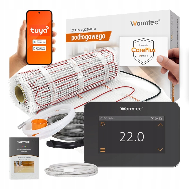 Mata grzejna grzewcza pod płytki zestaw 16m2 170W/m2 WiFi DS2-160/XTS