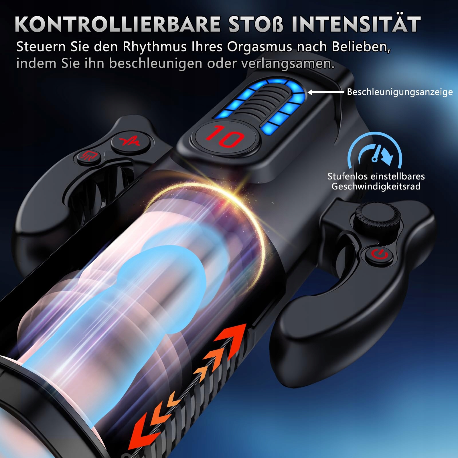 LED MASTURBATOR Dla Mężczyzn Elektryczny Zestaw Wibracyjny Bez Użycia Rąk — miniatura 4