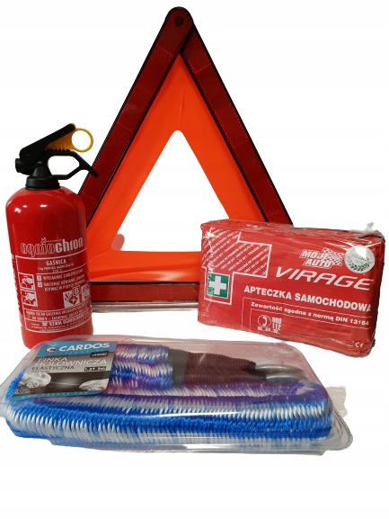 

Gaśnica Samochodowa 1KG+TRÓJKĄT+APTECZKA+LINKA/HOL