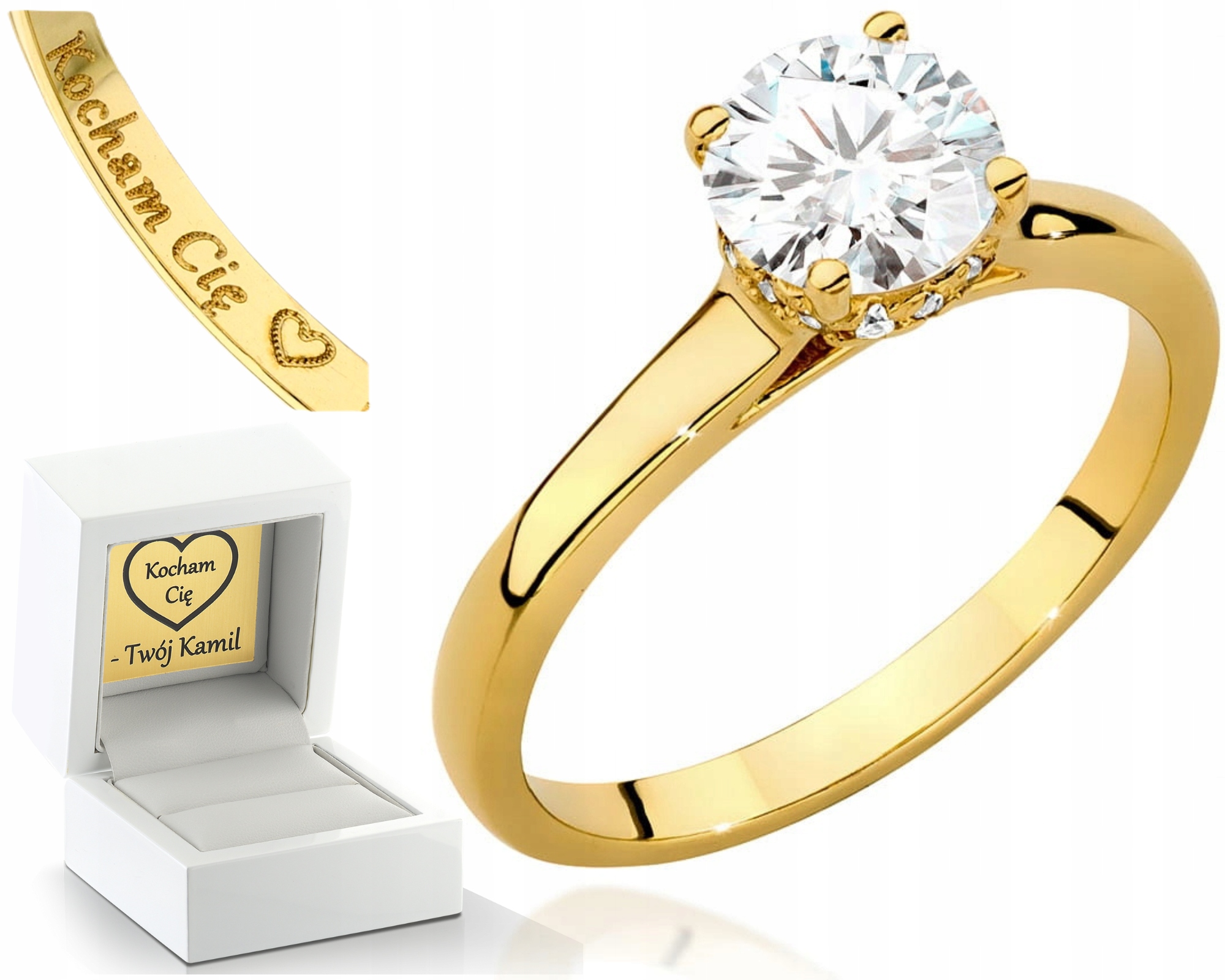 Zlatý Prsten Snubní Prsten Laboratorní Prstýnek 585 Dárek Gravírování