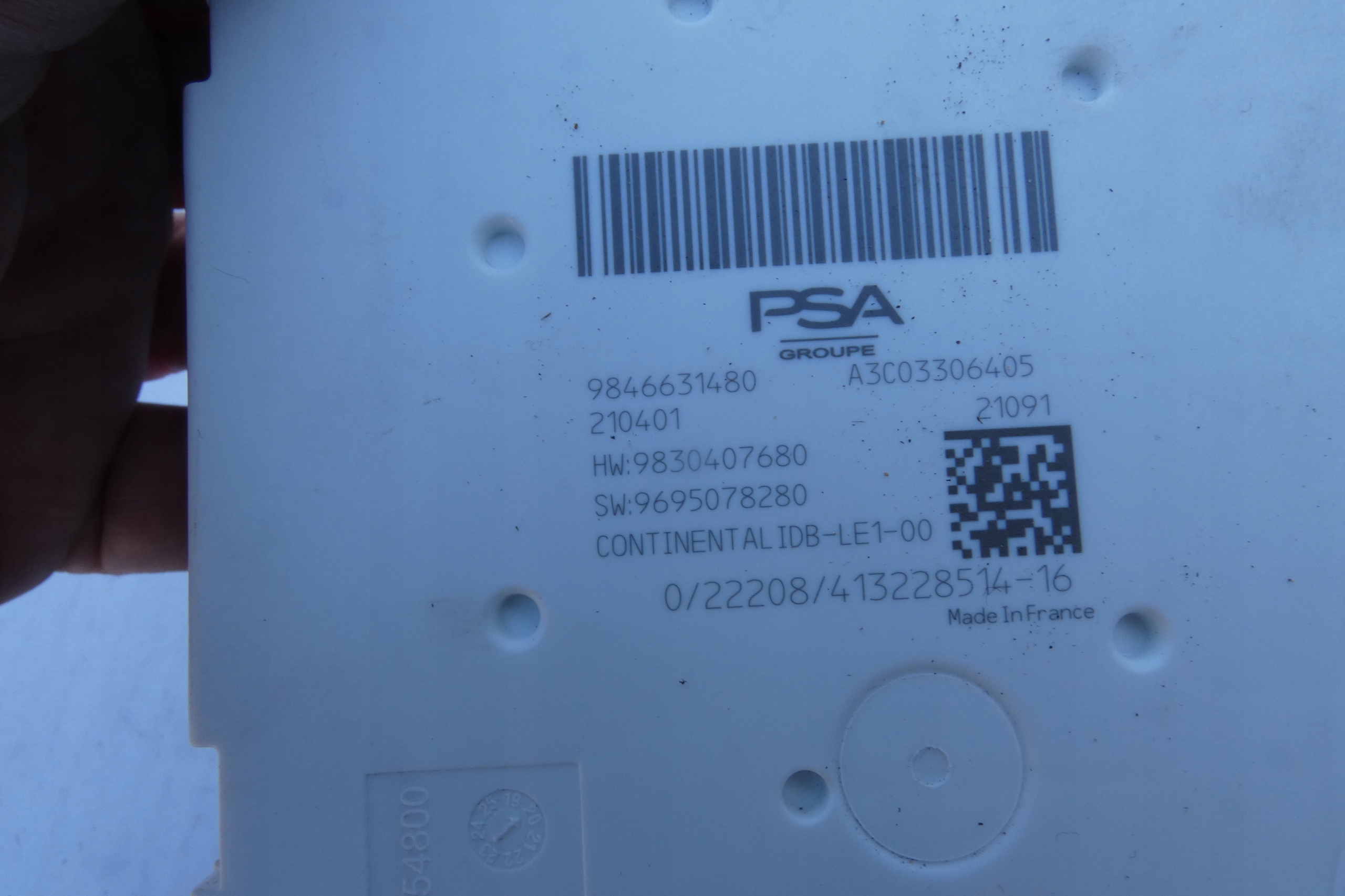 comfort control unit DS4 CROSSBACK II 9846631480