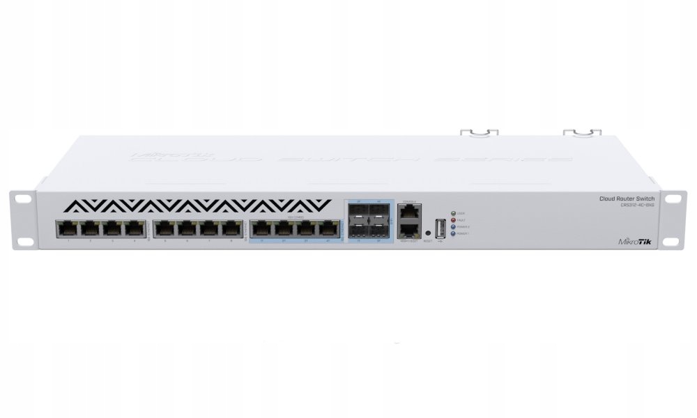 MikroTik Cloud Router Switch CRS312-4C 8XG-RM, 8x Gbit Lan, 4x 10 Gbit La