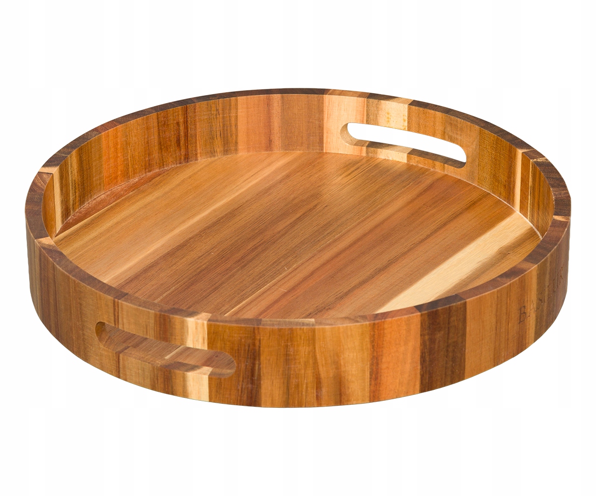 Dřevěný podnos Basilur – průměr 35 cm – pro servírování čaje a občerstvení