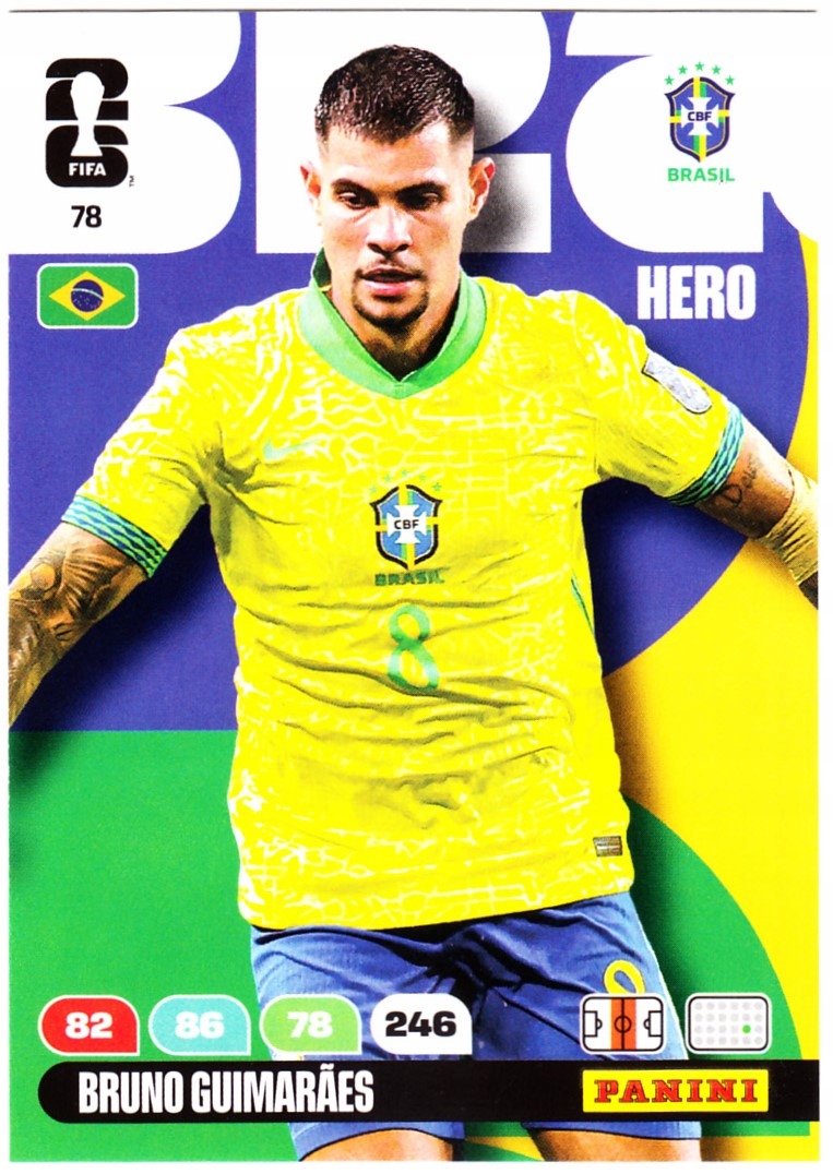 Karta Kolekcjonerska Panini Fifa World Cup 2026 Core Bruno Guimaraes 78