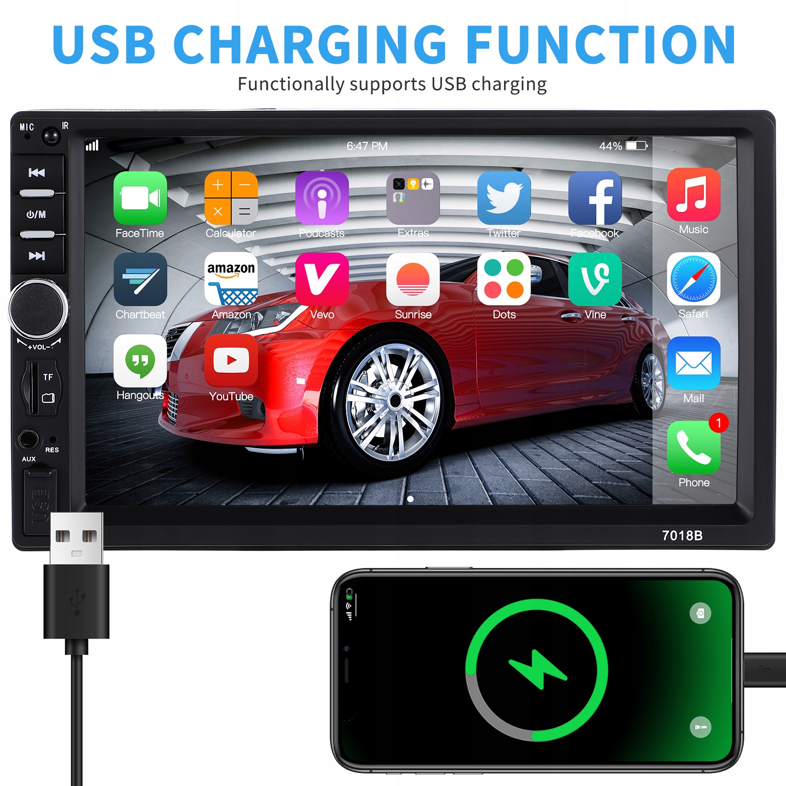 7-CALOWY NADAJNIK FM ODTWARZACZ WIDEO I AUDIO EAN (GTIN) 4027715132020