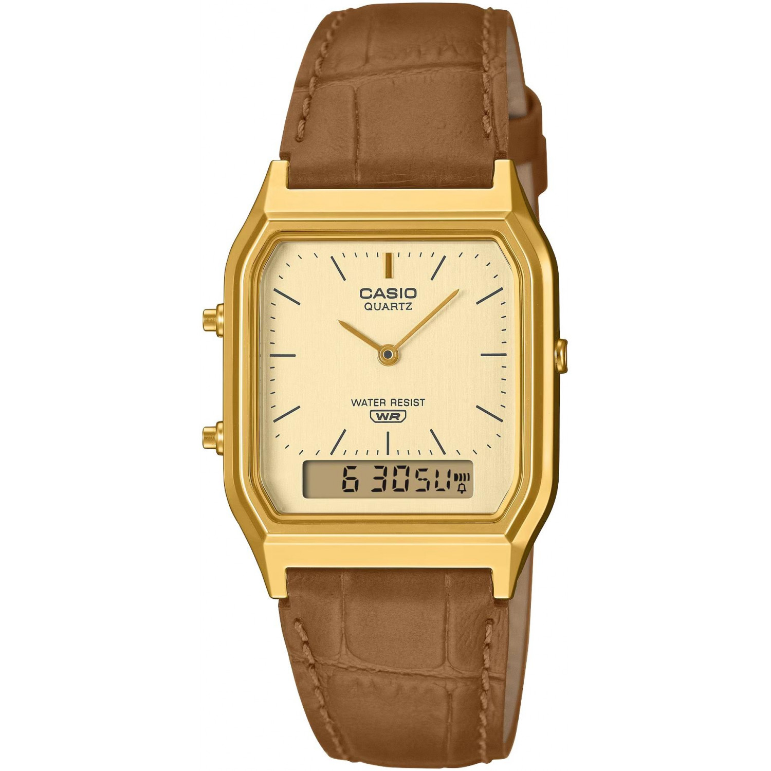 Hodinky Casio Vintage AQ-230EGL-9AEF, hnědý řemínek