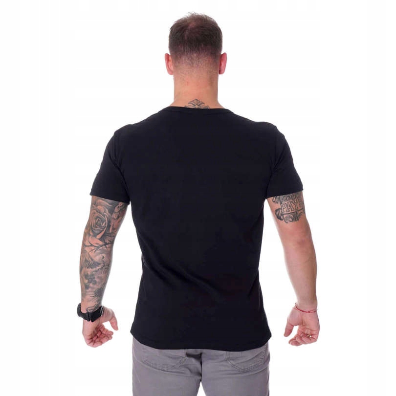 Poundout Koszulka T-shirt męski BATTLE czarny M Rozmiar M