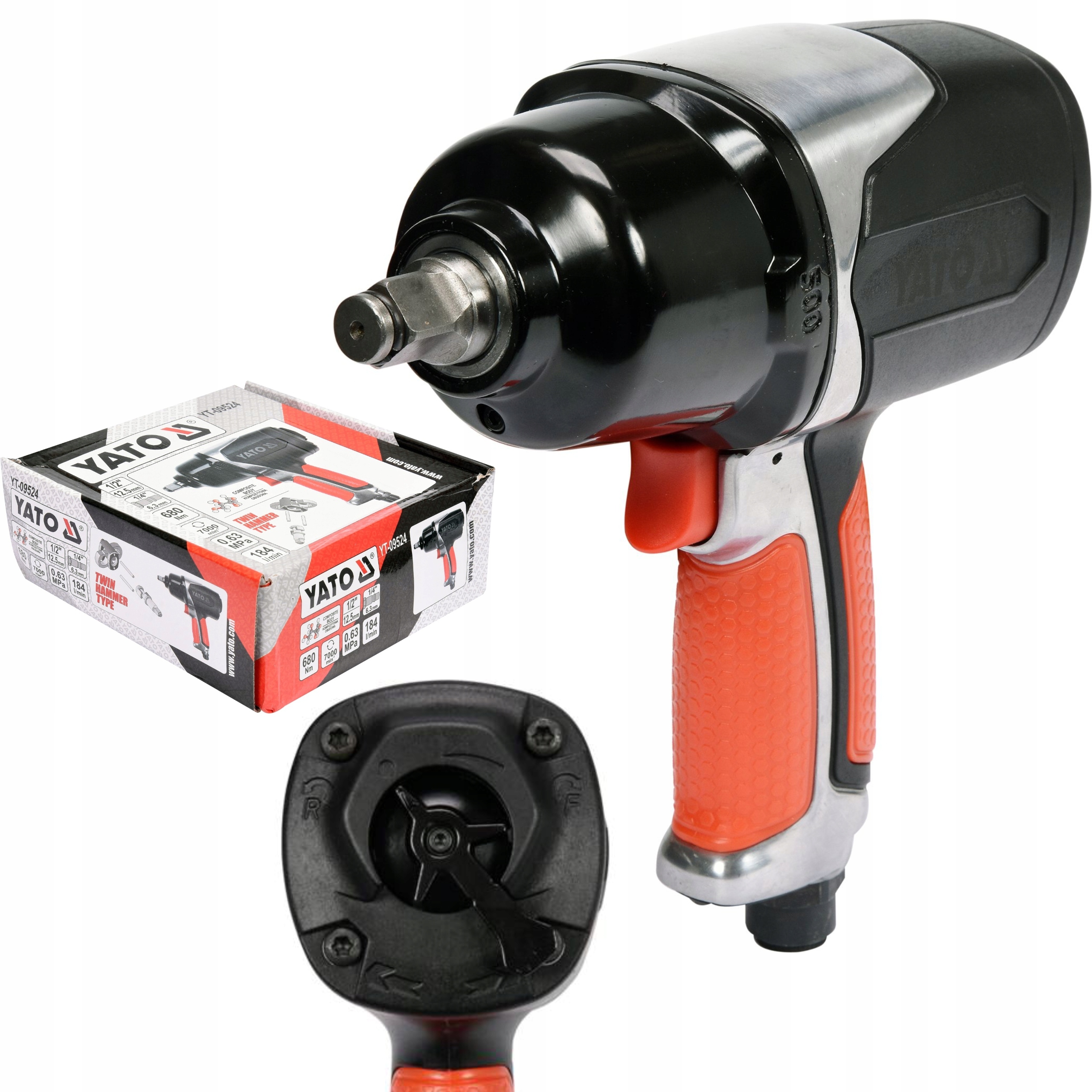 YATO KLUCZ PNEUMATYCZNY 1/2" 680NM KOMPOZYT