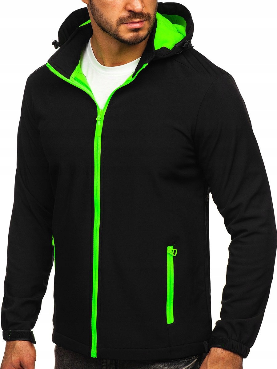 

Kurtka Softshell Czarno-zielona HH017 Denley_l