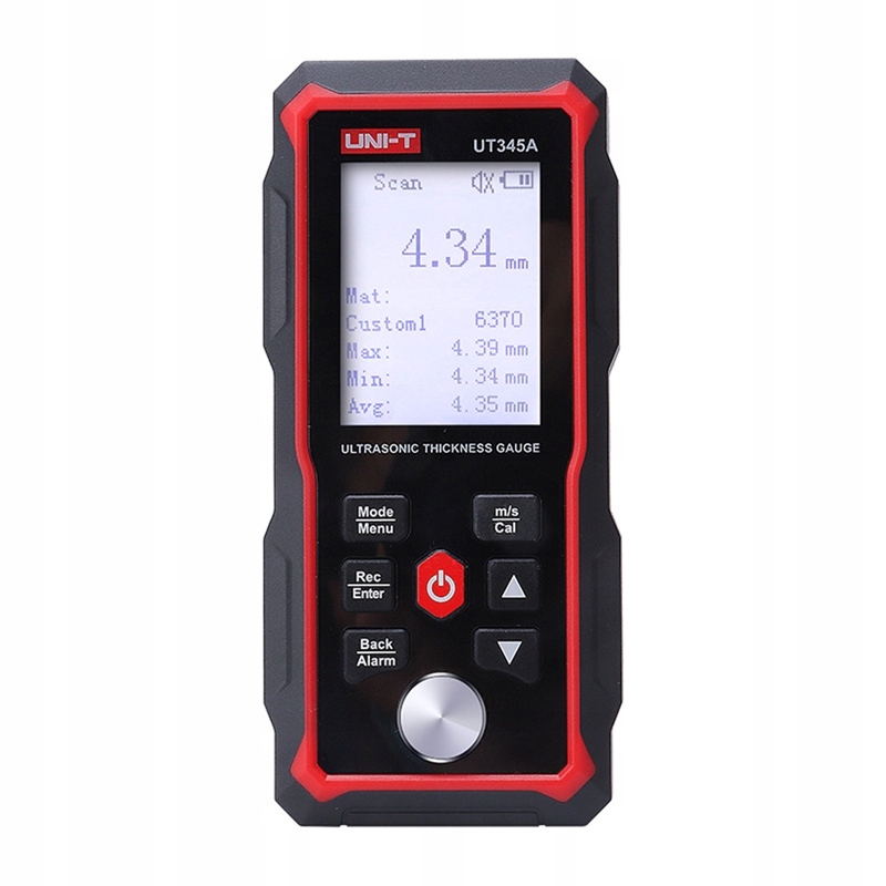 Uni-t UT345A Digitálny ultrazvukový merač hrúbky materiálu LCD Usb-c