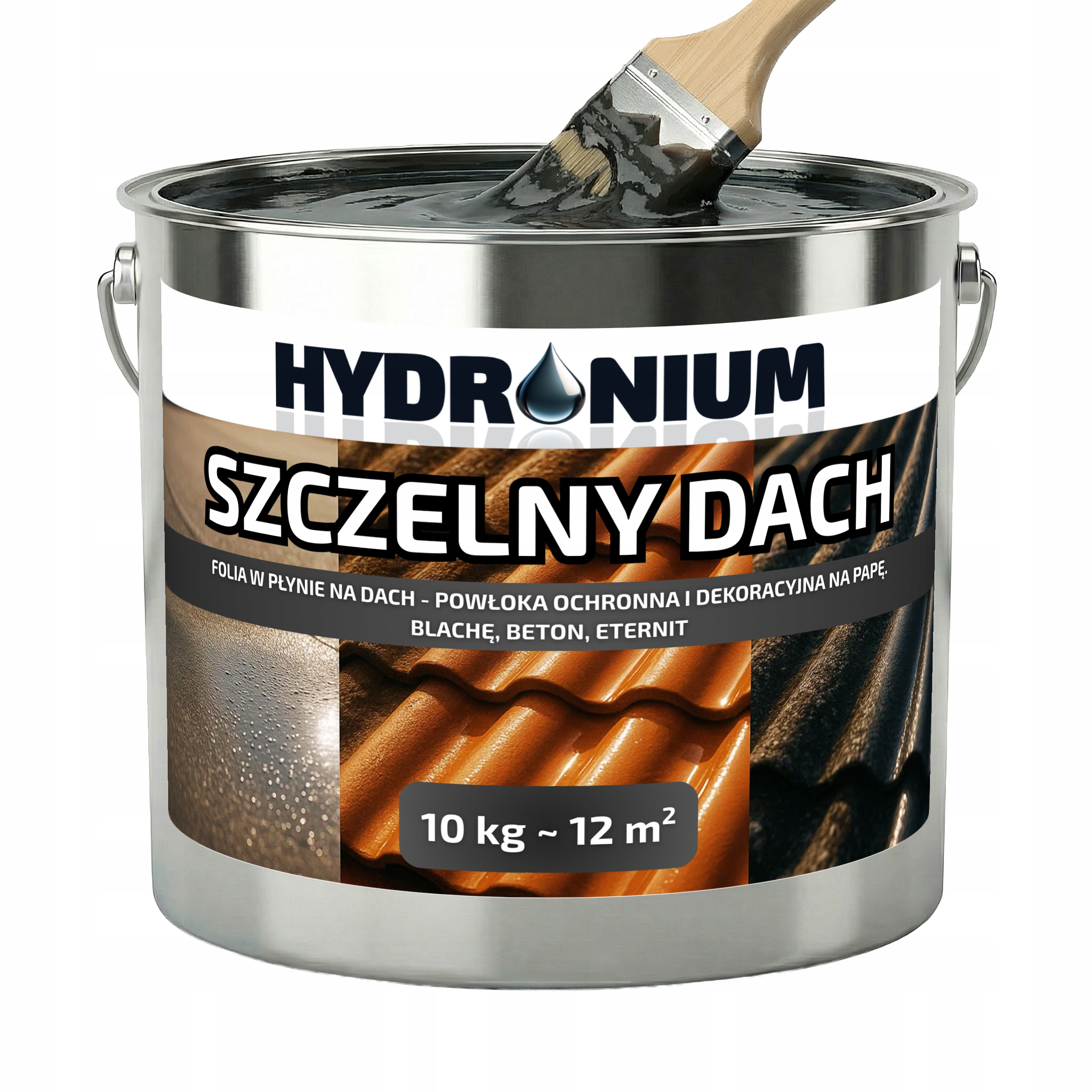 Dekorativní Těsnící Hmota, Vzduchotěsná Střecha 10 Kg Antracit Tekutá Lepenka