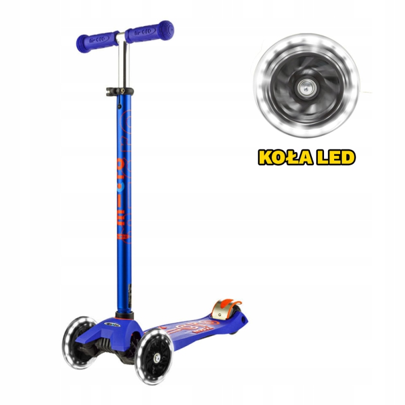 HULAJNOGA MAXI MICRO DELUXE LED BLUE MMD067