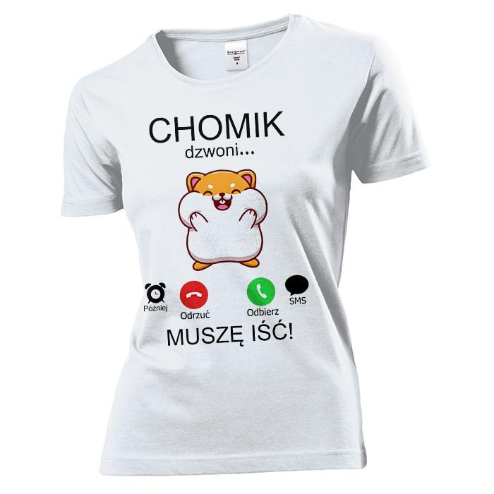 

Koszulka damska Muszę Iść Chomik Dzwoni M
