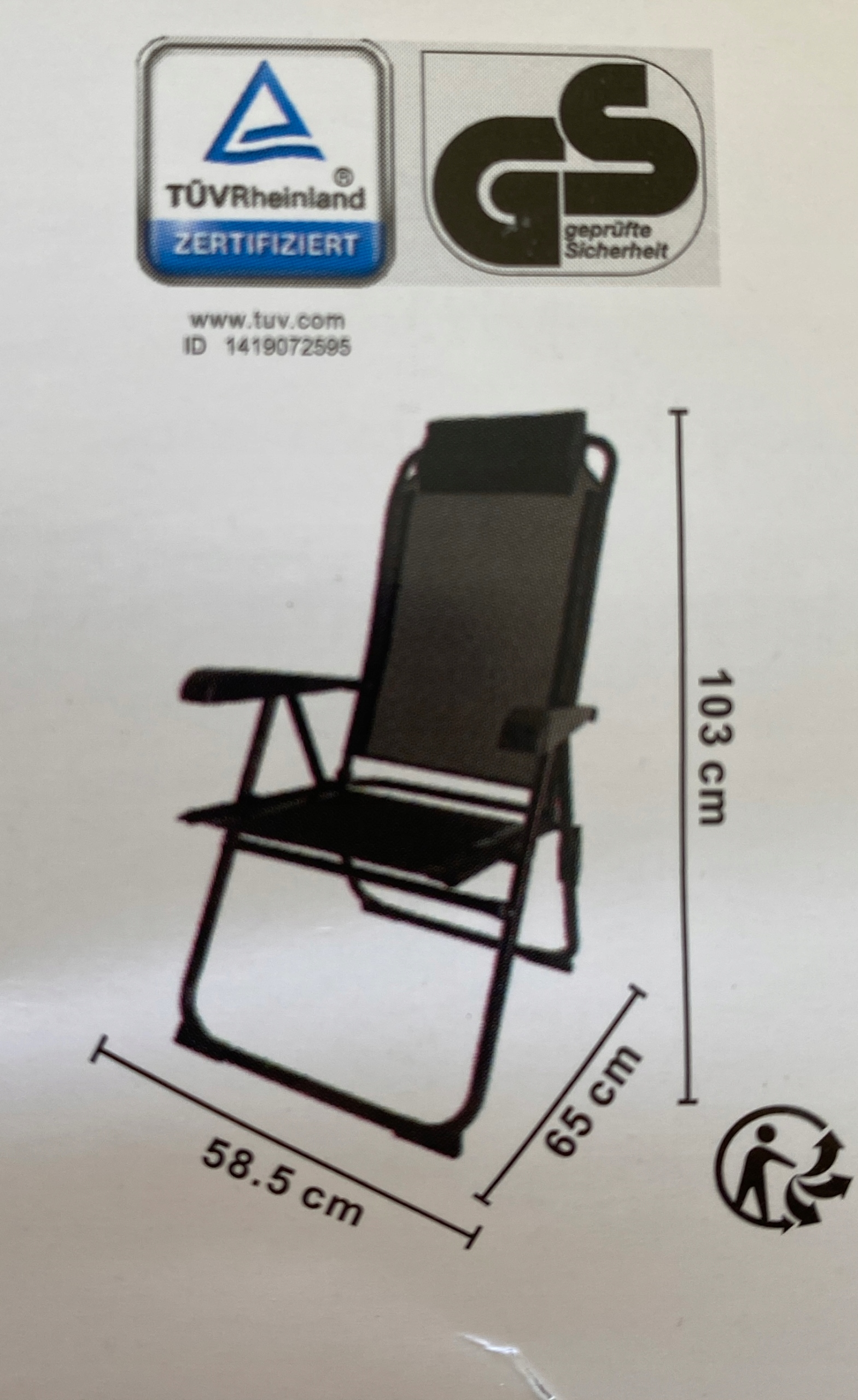 Krzesło turystyczne aluminiowe składane leżak balkonowy kempingowy Rodzaj leżak