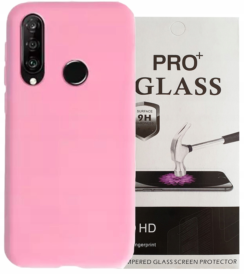 

Huawei P30 Lite Etui Silikonowe Case szkło 9H