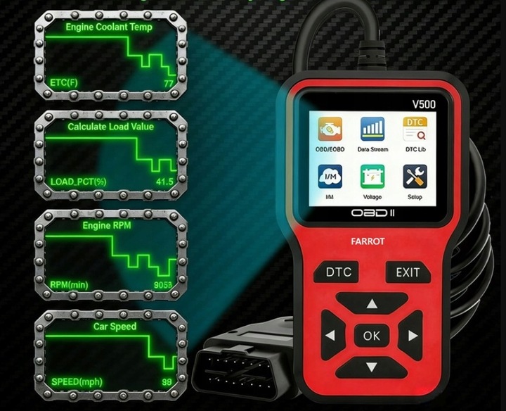 Skaner diagnostyczny interfejs OBD2 tester kasowanie kodów błędów osobowych