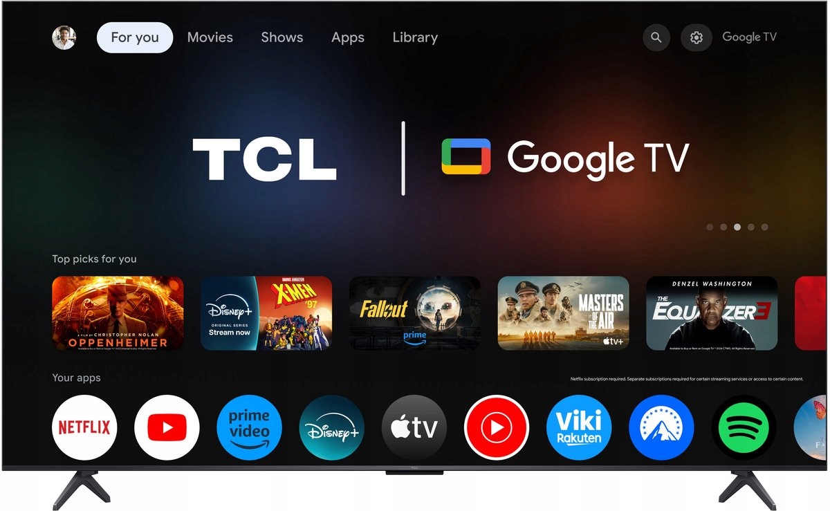 Telewizor Tcl 55C61KS 55" Ultra Hd 4K Google Tv MiniLED