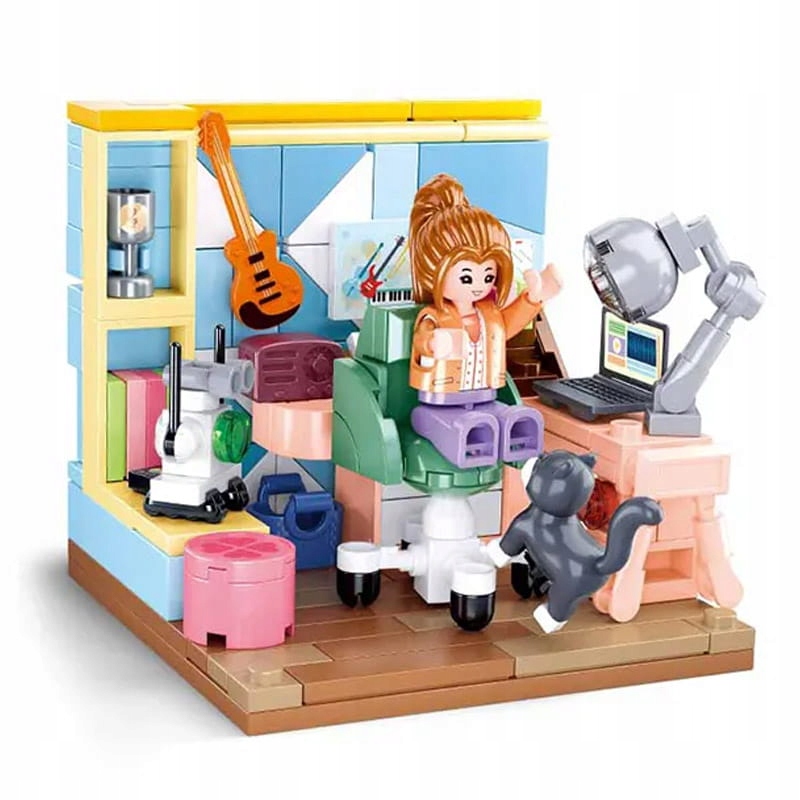 Biurko Kotek klocki konstrukcyjne Sluban 216 el.