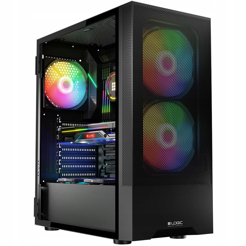 Obudowa do komputera Pc Logic Arya Argb MIDI szkło hartowane 3x wentylatory