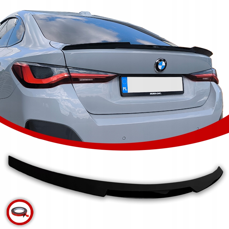 Bmw G26 Gran Coupe Zadní Letka Spoiler Nástavec M4 Vzhled Černý Lesk