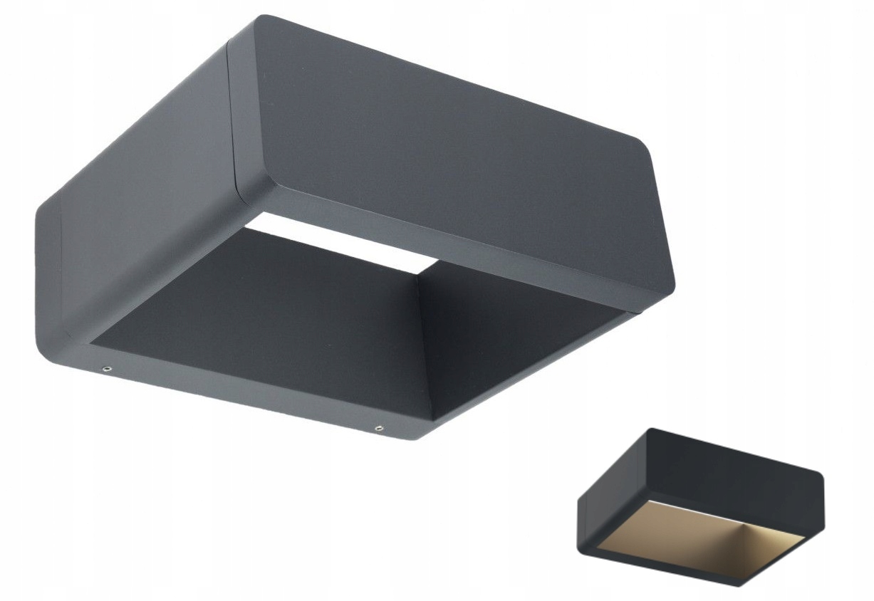 Kinkiet ogrodowy zintegrowane źródło światła LED 23x8,6x20 CIEMNY POPIEL