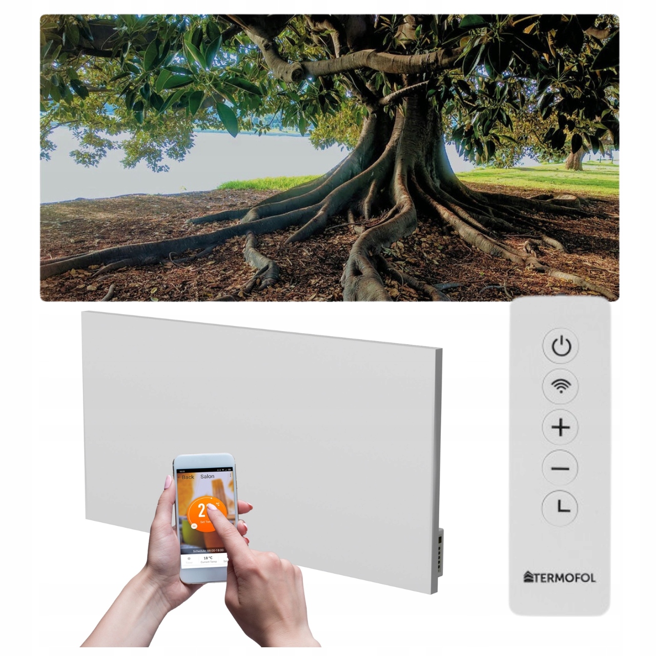 Infračervený obrazový ohrievač 700 W 120 x 60 cm WiFi