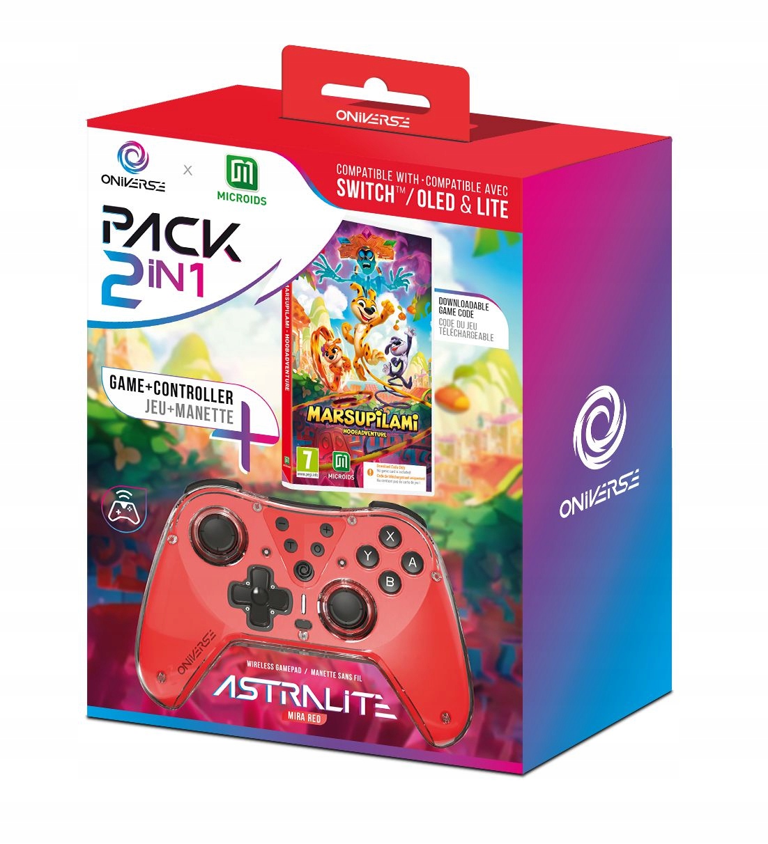 Oniverse Astralite Controller+marsupilami Hoobadventure (code In Box) Gra S