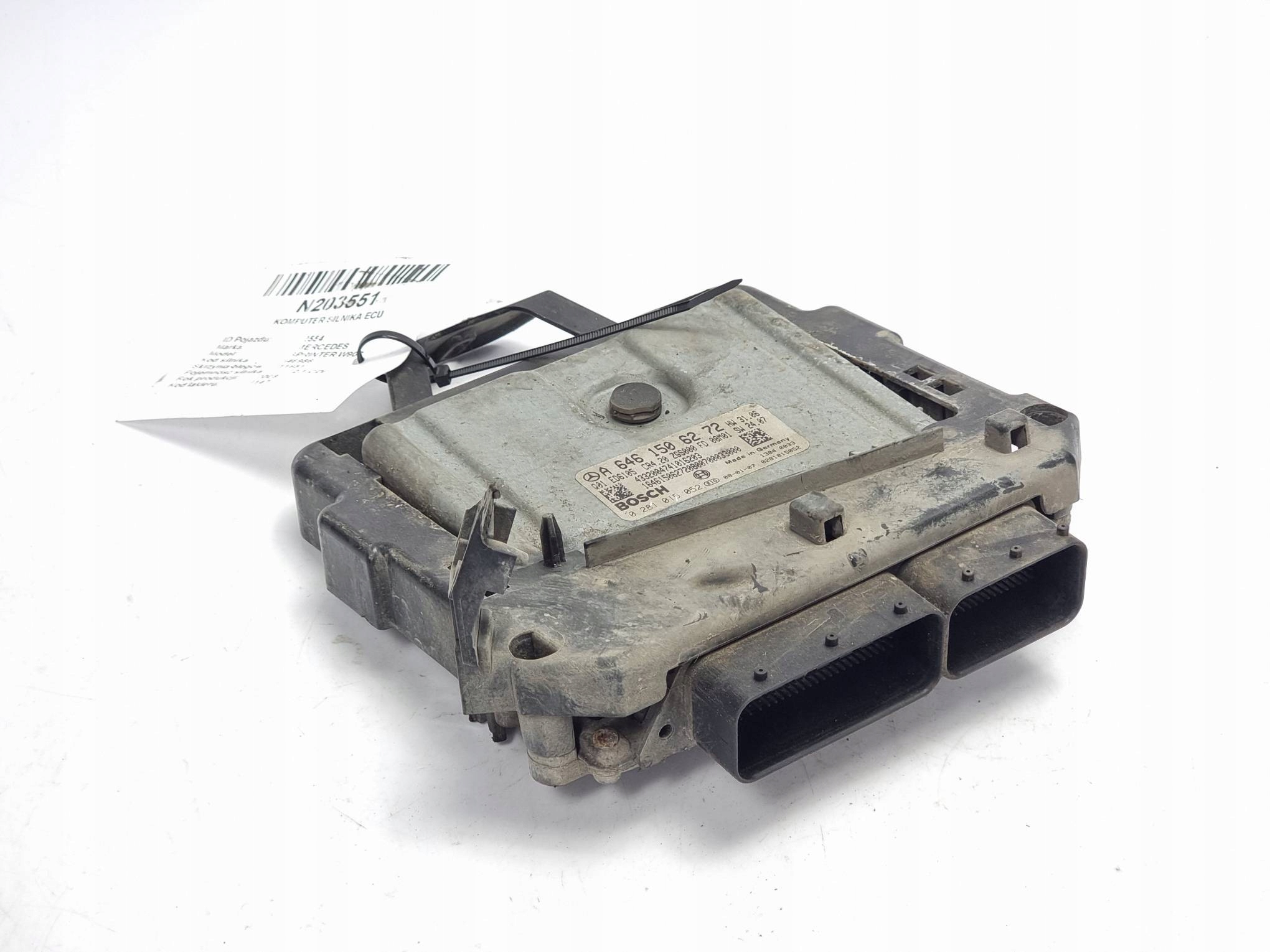 computer des motors ECU A6461506272 SPRINTER W906