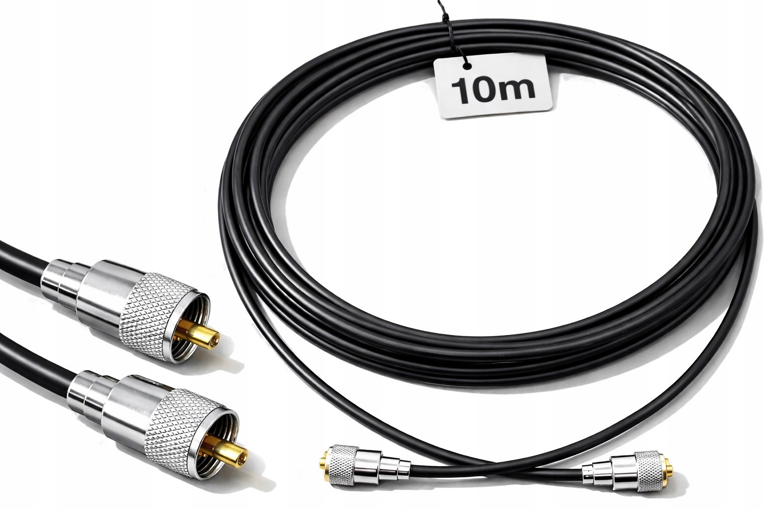 Kabel antenowy Satec RF-5 +wtyki UC-1 PL259 HF/CB/VHF/UHF/skaner Uniden 10m