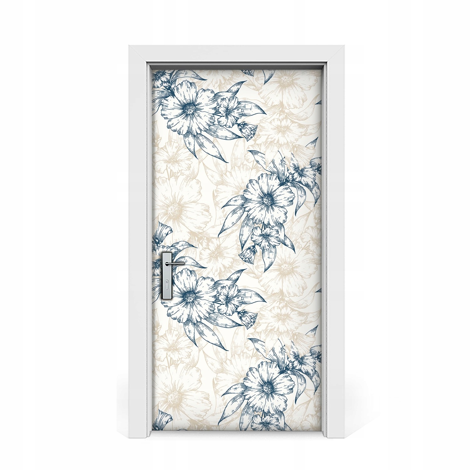 

Naklejka na drzwi okleina Kwiatowa sztuka 95x205