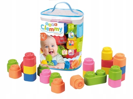 

Clemmy Miękki gumowe klocki Woreczek z 24 klockami