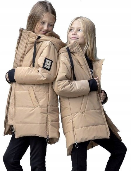 

Viwa Piękna Kurtka Satynowy Beż Kaptur 140