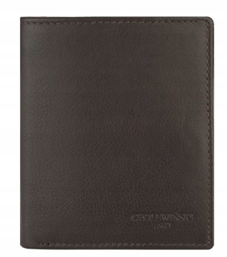 Skládací peněženka na dvě karty s přihrádkou na mince a ochranou Rfid Cholewiński