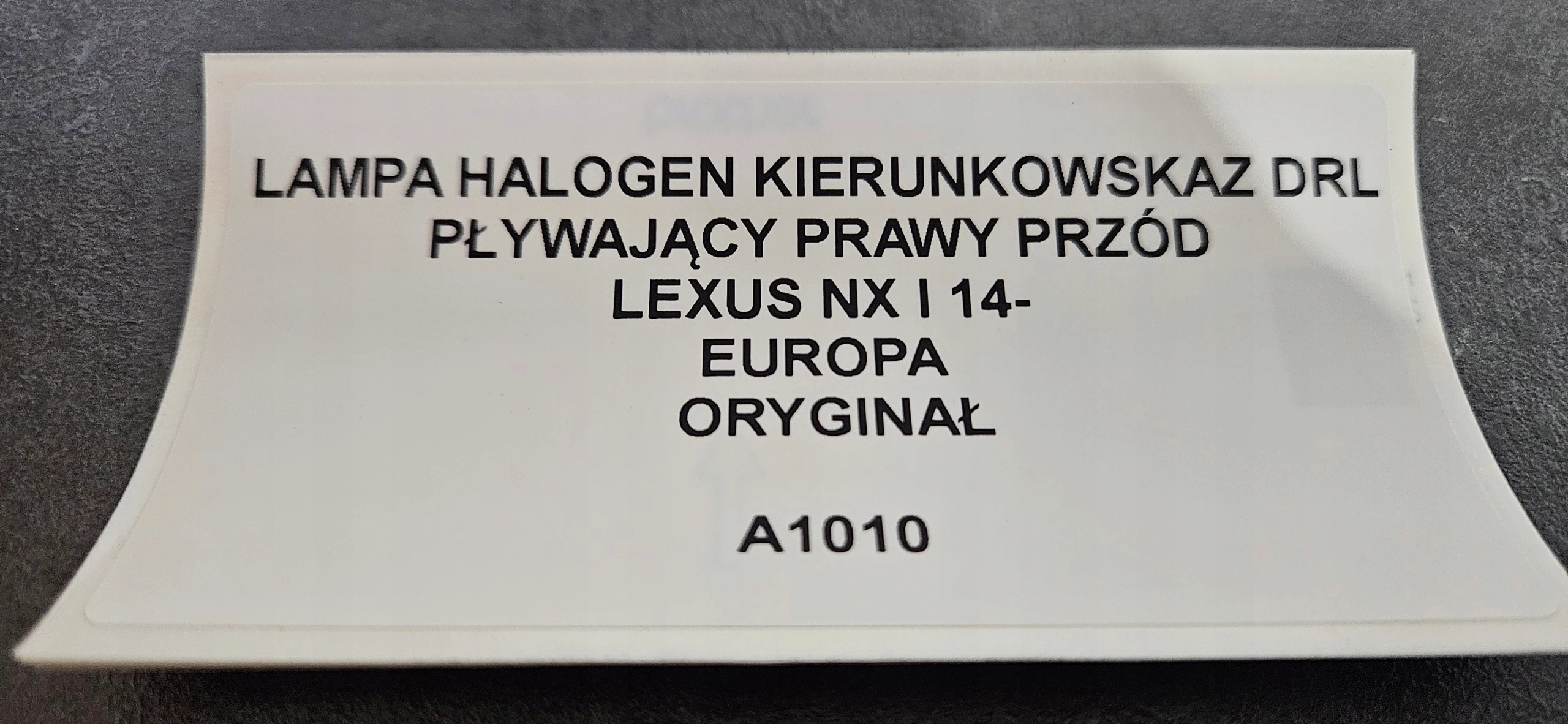 light fog light indicator DRL PLYWAJACY right front LEXUS NX and 14
