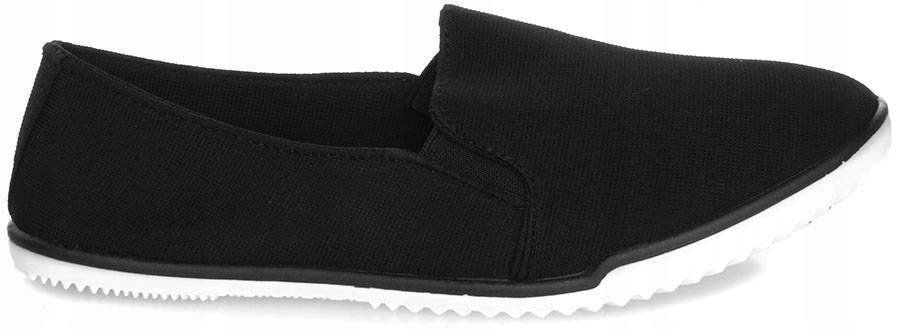 

Czarne Tenisówki Wsuwane Lycra Slip On 40