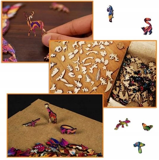 Drewniane Puzzle Edukacyjne A3 Niezwykły Motyl Dzieci i Dorośli 240el DUŻE Kolekcja Drewniane puzzle