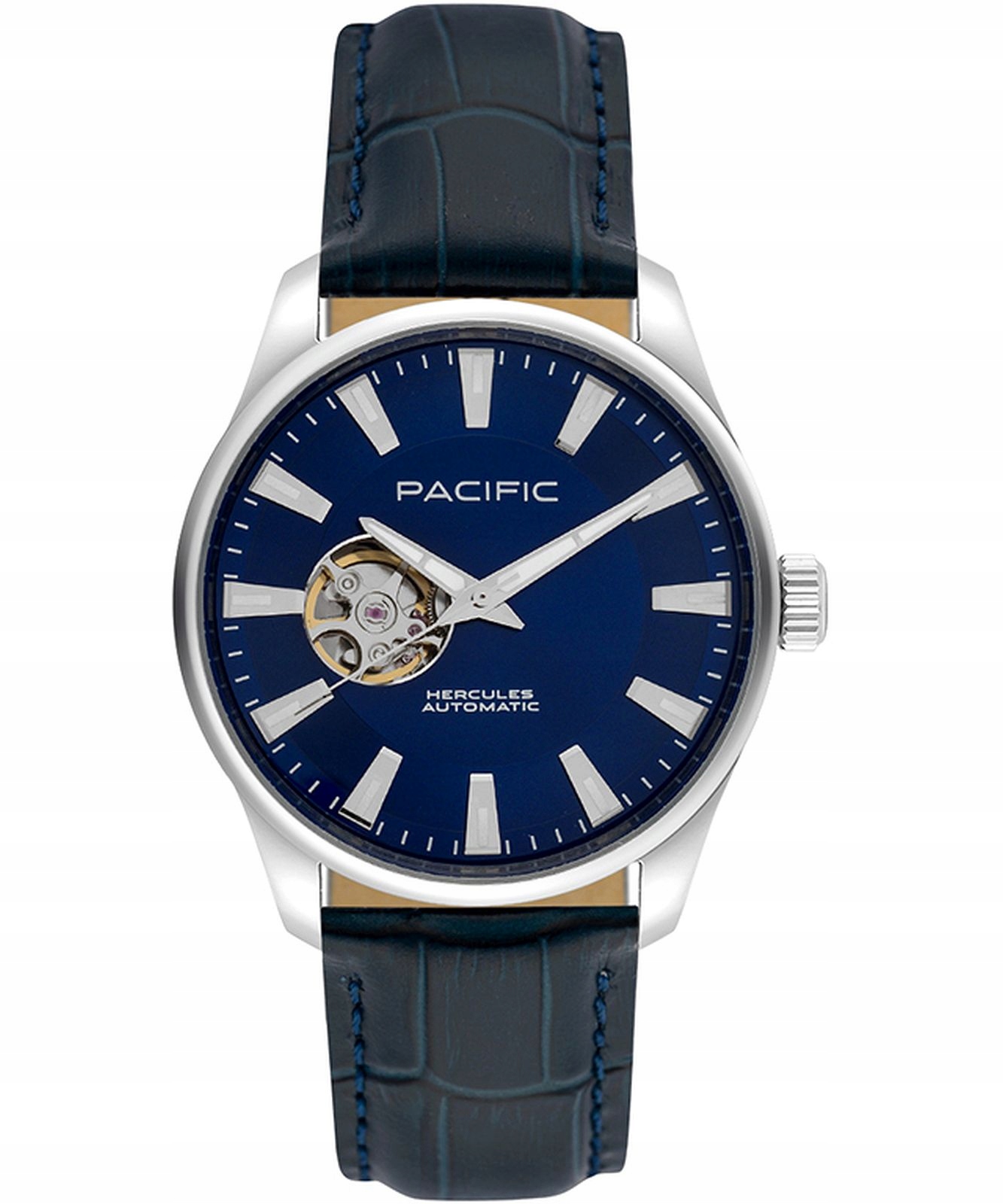 Pacific SAMA-1702-02 Automat tmavě modré pánské hodinky s otevřeným srdcem