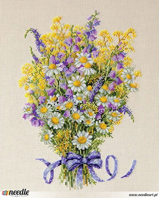 Křížková výšivka počítaná sada (kanva, mulina)