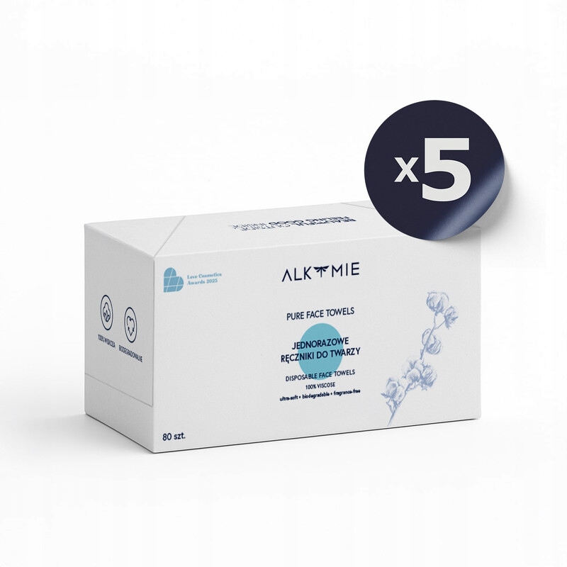5 x Na Jedno Použití Ručníky Na Obličej, čištění, odličování Alkmie Outlet