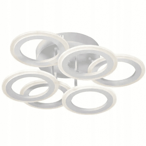 Stropné Svietidlo, zaujímavá modernistická lampa, roztrúsené obruče, do obývačky