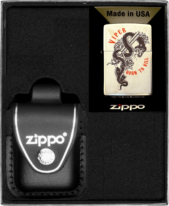 Sada Zippo Zapalovač Viper Revolver Dárkový No3