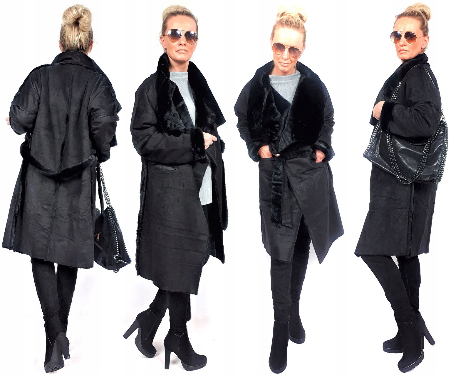 

Płaszczyk Futerko Eko Kożuch Zimowy Futro Luxury